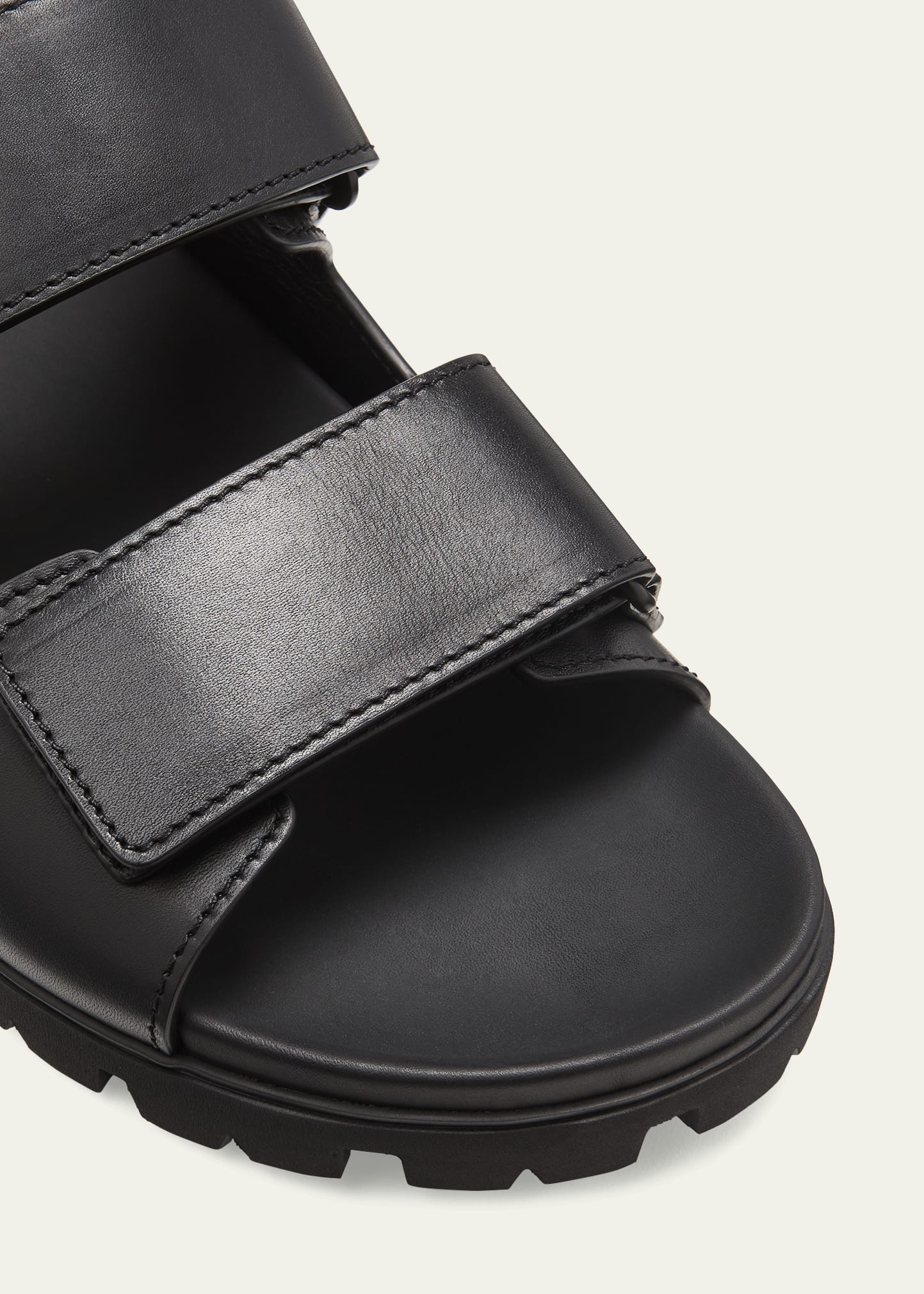 Men's Fussbett Leather Dual-Grip Slide Sandals - 5