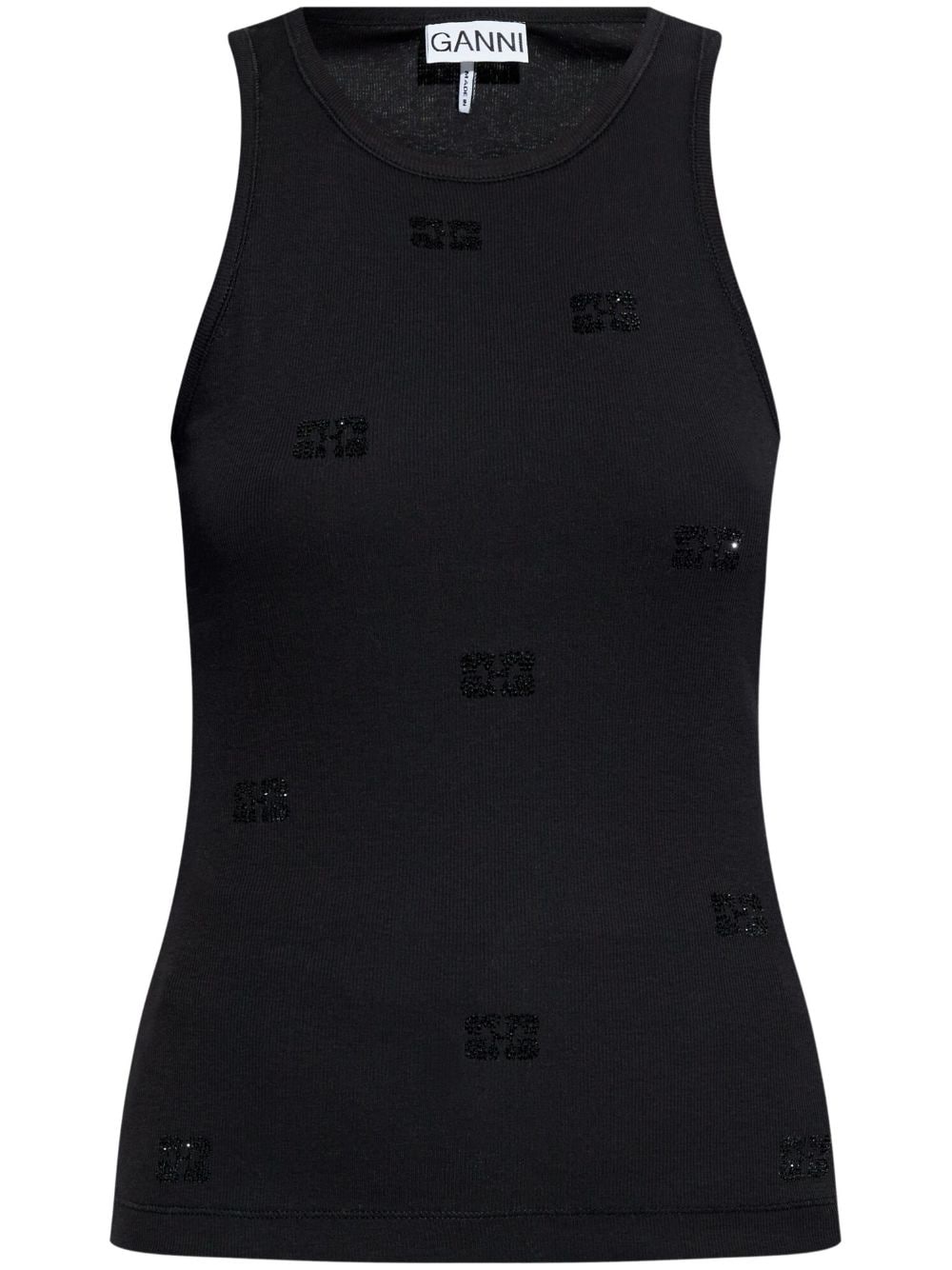 rhinestone-embellished tank top - 1