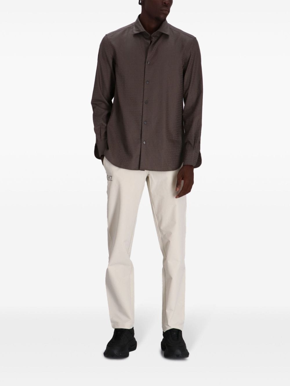 logo-jacquard shirt - 2