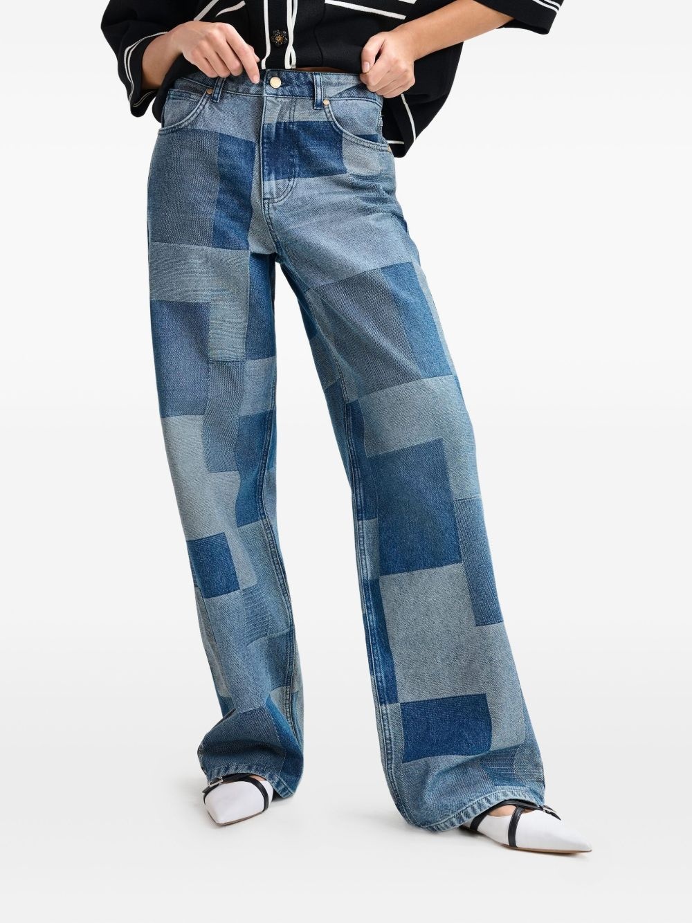 patchwork jeans - 4