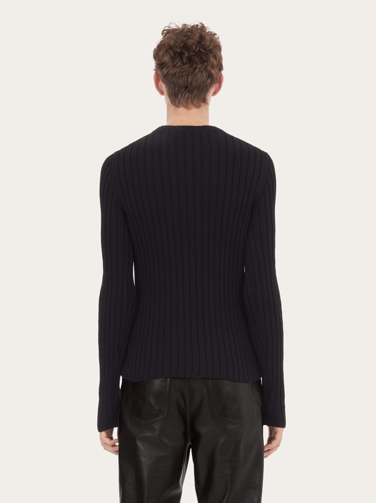 FITTED COTTON SWEATER - 3