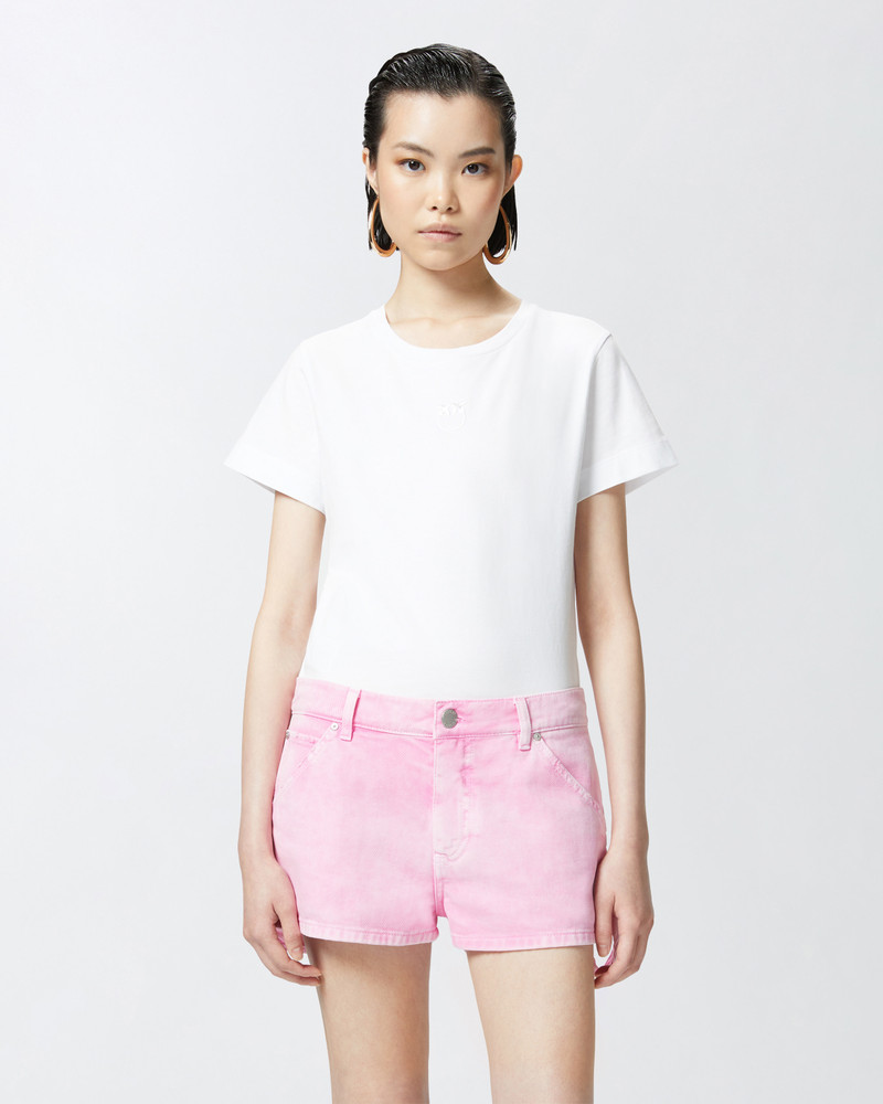 PINKO SHORT-SLEEVED T-SHIRT WITH EMBROIDERED LOGO outlook