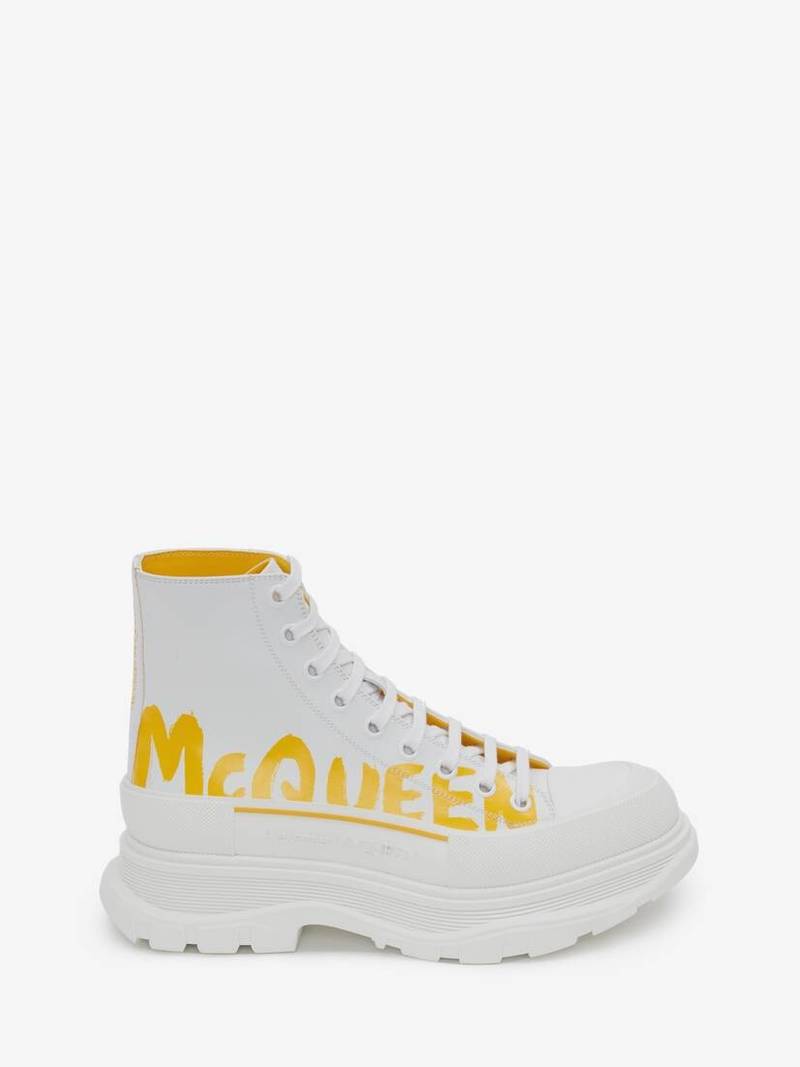 Men's Tread Slick Boot in White/pop Yellow - 1
