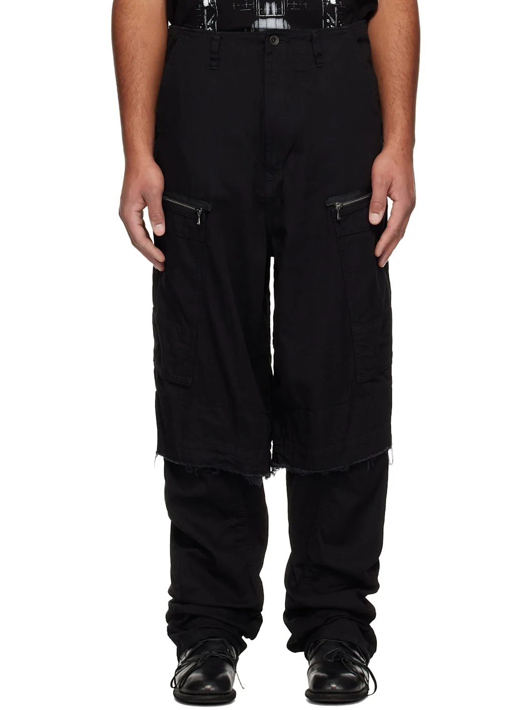 Black Rust Graft Cargo Pants - 1