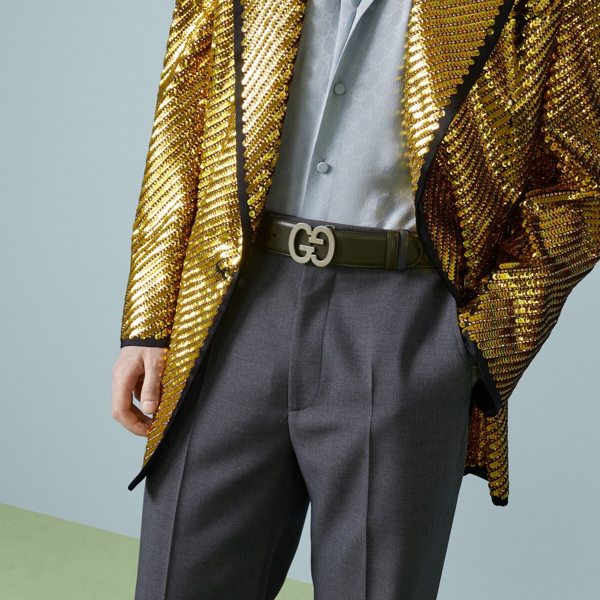 GG buckle wide belt - 3