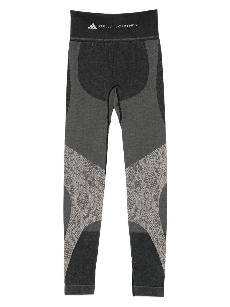 snake-print panelled trousers 1