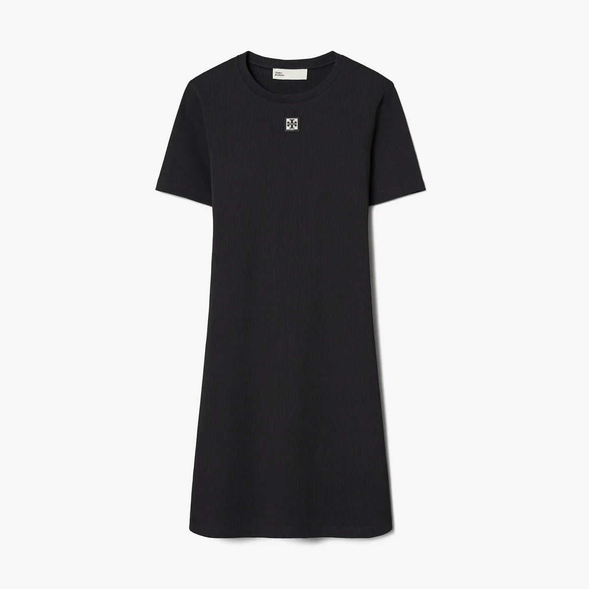 Ribbed Cotton T-Shirt Dress - 1