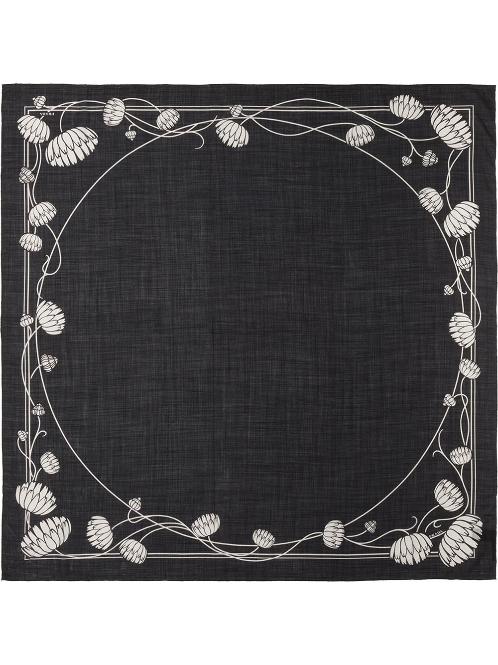 waterlily-print lightweight scarf - 3