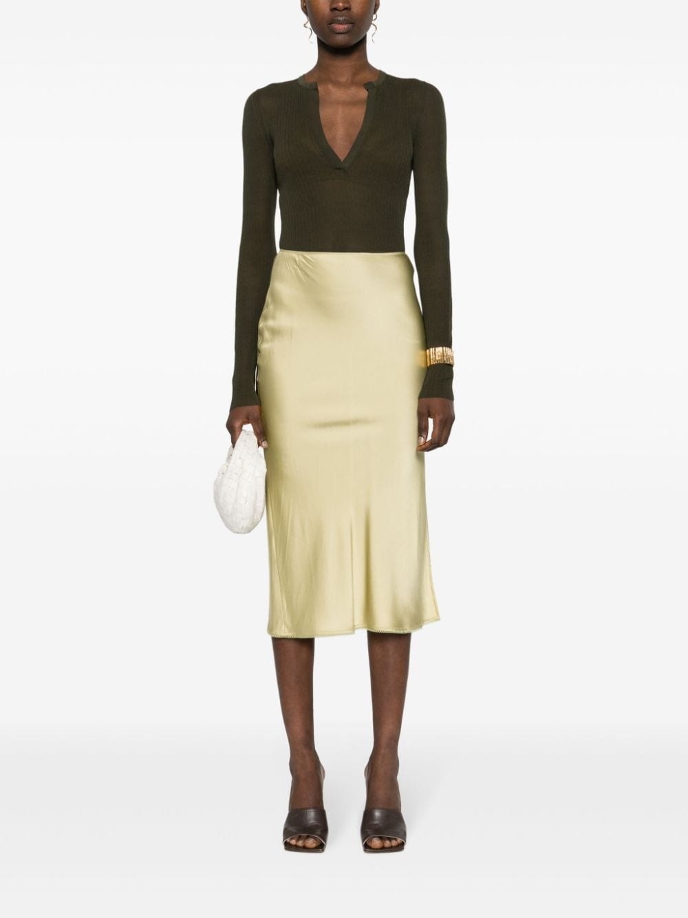 Saggina ribbed silk jumper - 2