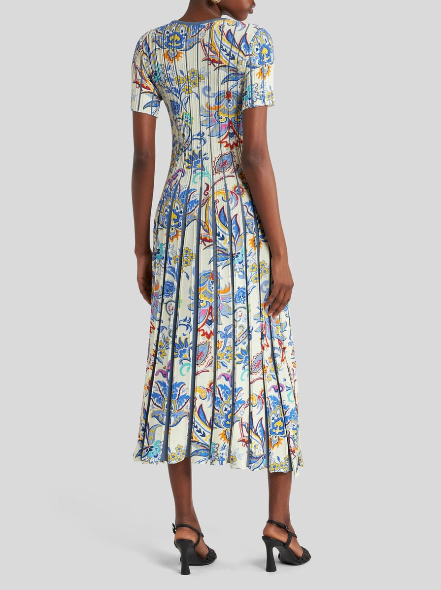 RIBBED DRESS WITH PRINT - 4
