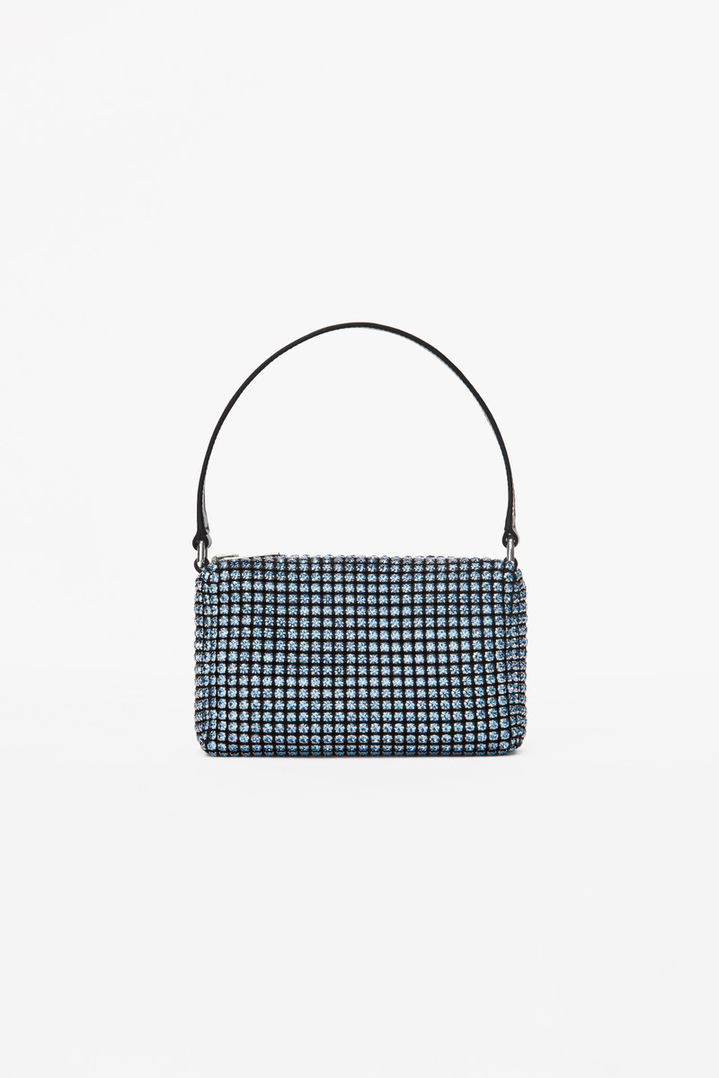 HEIRESS MEDIUM POUCH IN RHINESTONE MESH 1