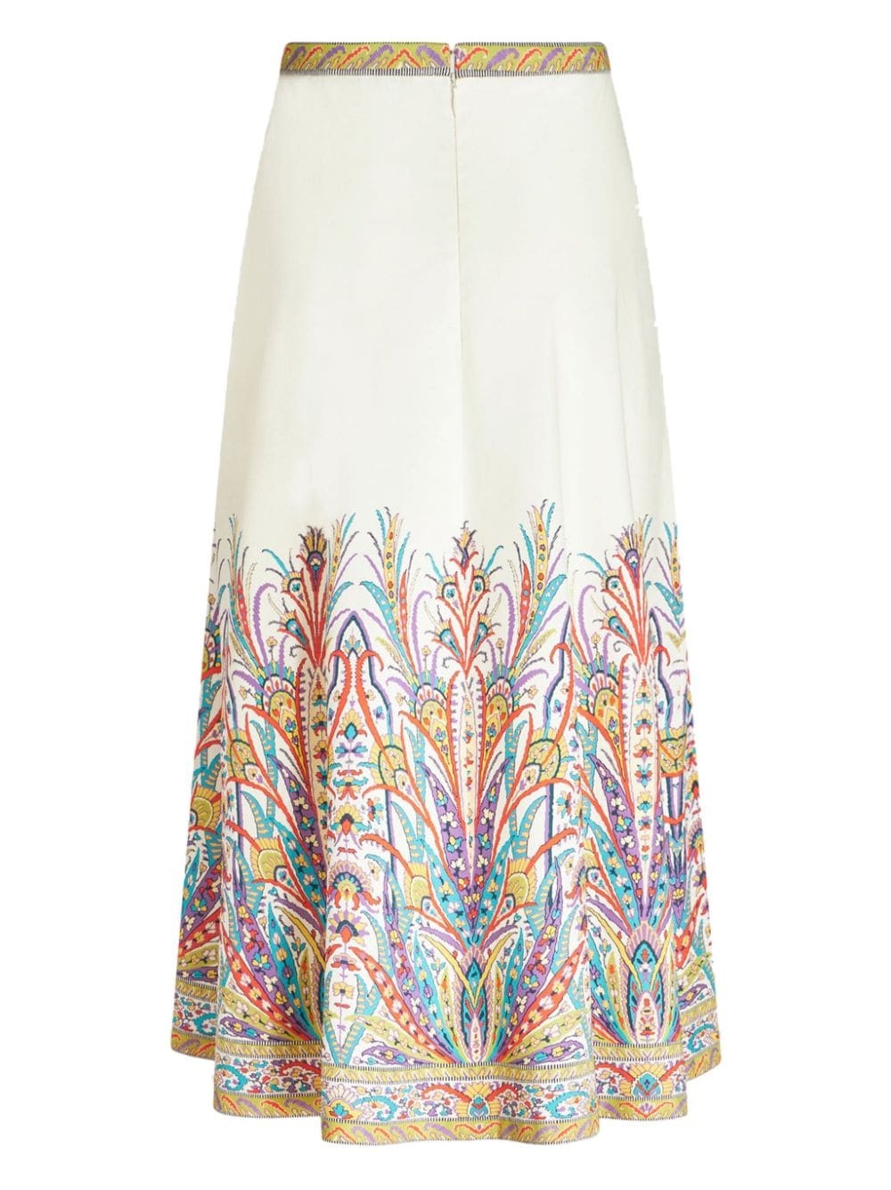 graphic-print cotton-blend midi skirt - 7