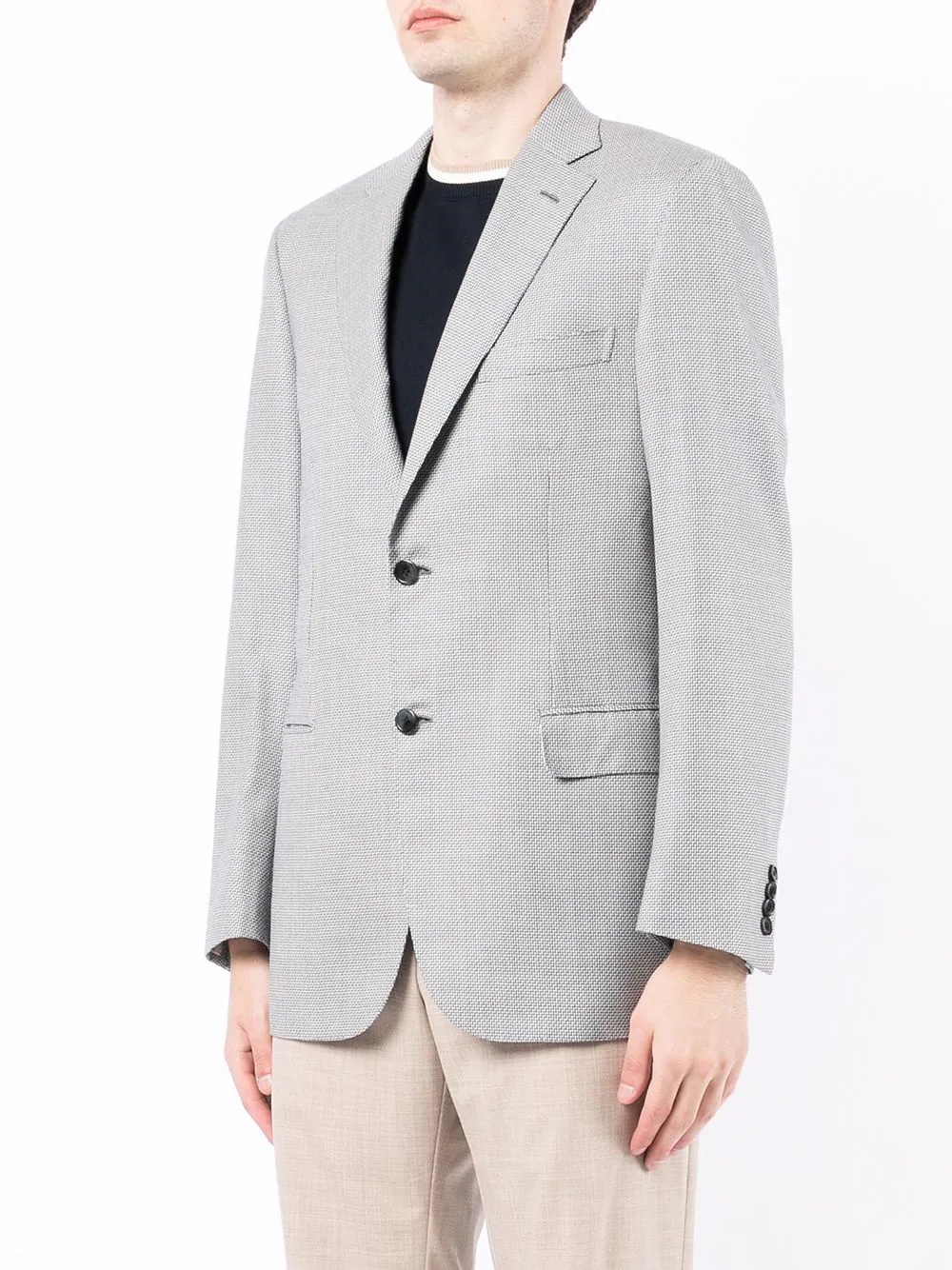 tailored patterned blazer - 3