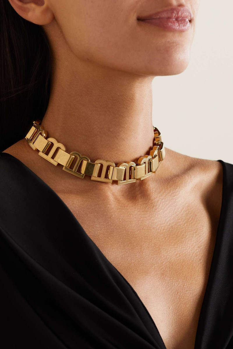 BALENCIAGA Hourglass gold-tone choker outlook