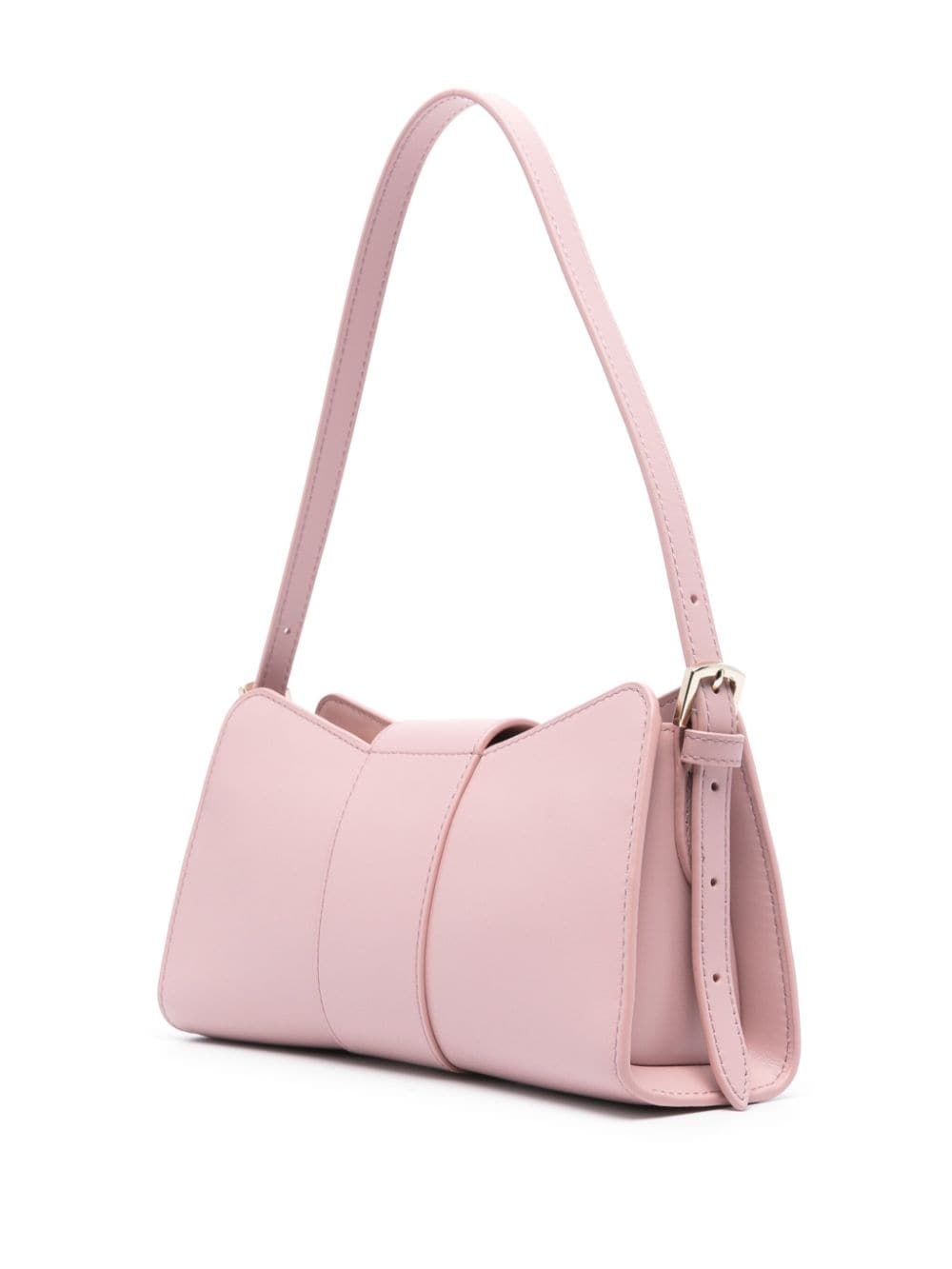 logo-engraved leather shoulder bag - 3
