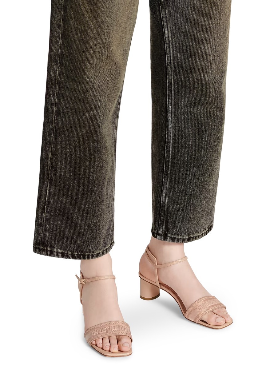 日本未入荷【DIOR】Dway Heeled Sandal サンダル ヒール10cm Dior Women's Dway Heel Sandal Embroidered Cotton 