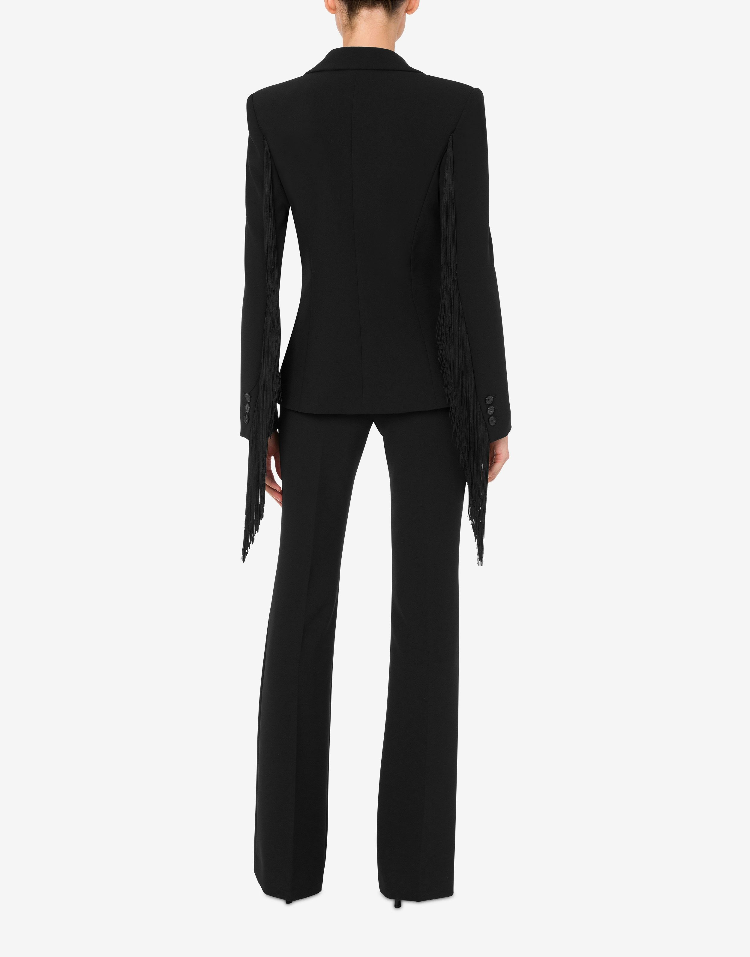 CRÊPE JACKET WITH FRINGES - 3