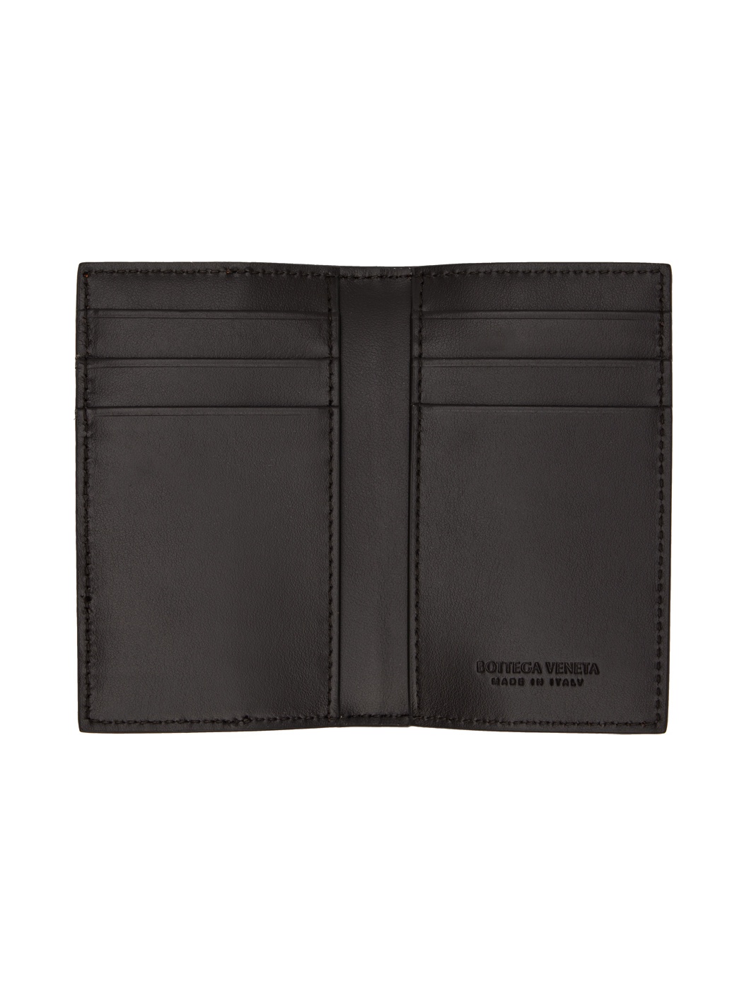 Brown & Tan Cassette Flap Card Case Wallet - 3