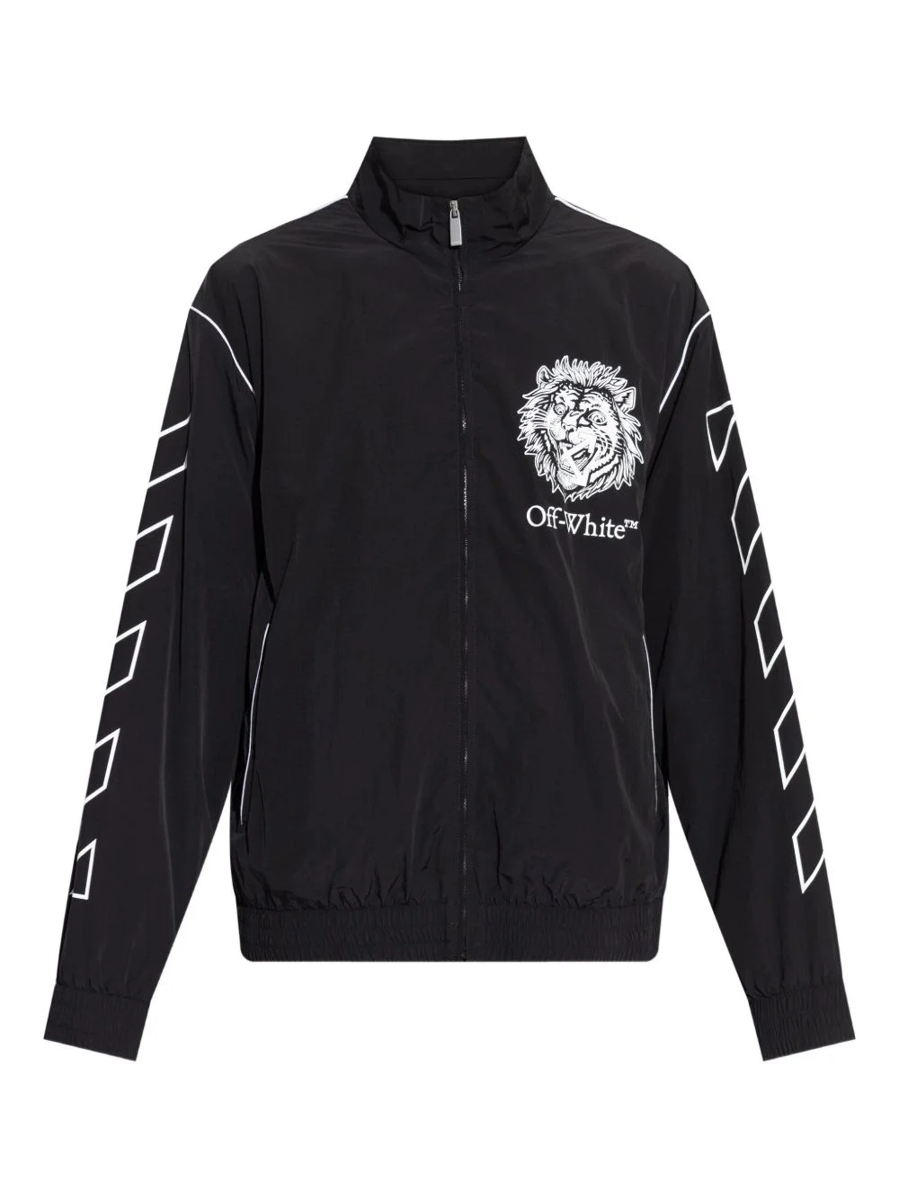 graffic-print jacket - 1