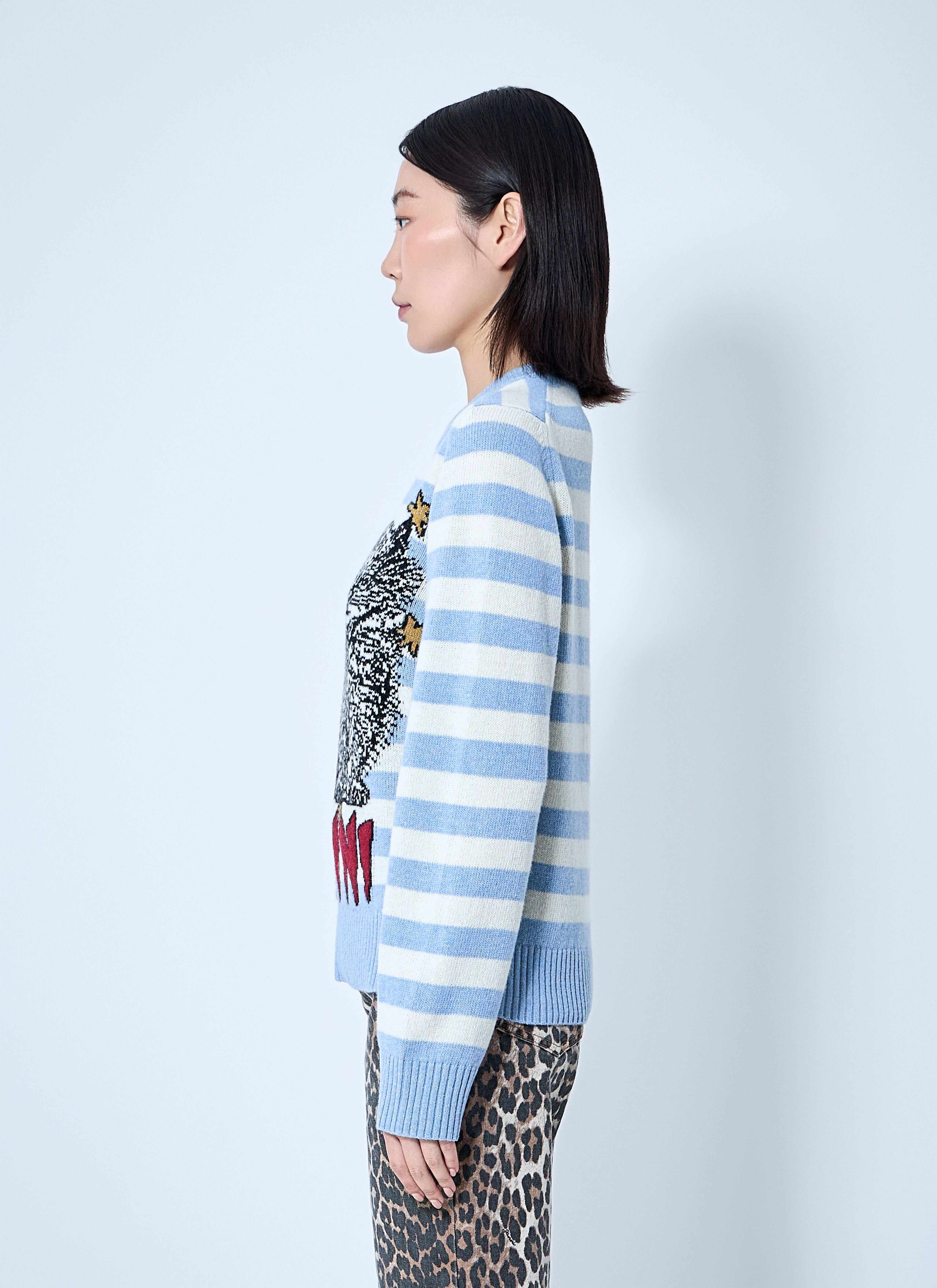 Striped Graphic Sweater - 3