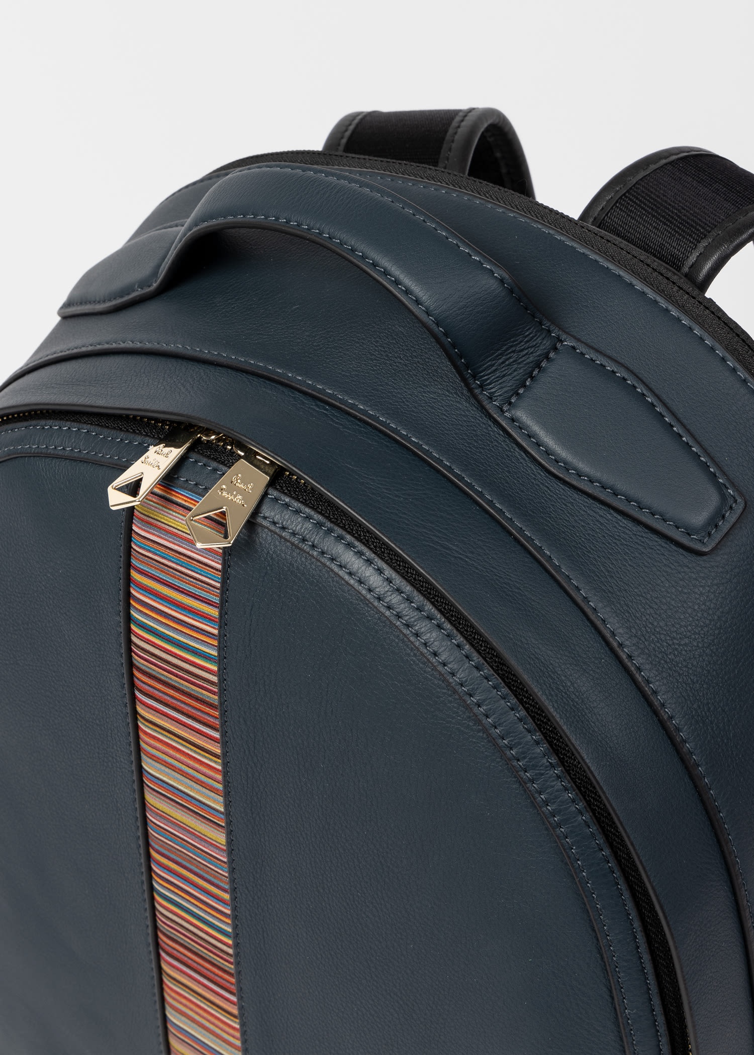 Leather 'Signature Stripe' Backpack - 5