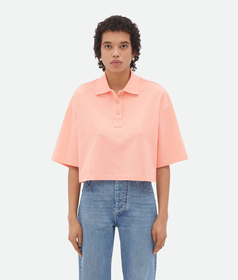 Cropped 면 Piquet 폴로 - 1