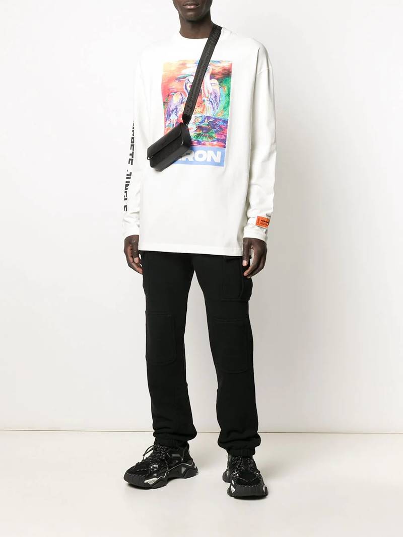 Off-White logo print cargo track pants outlook