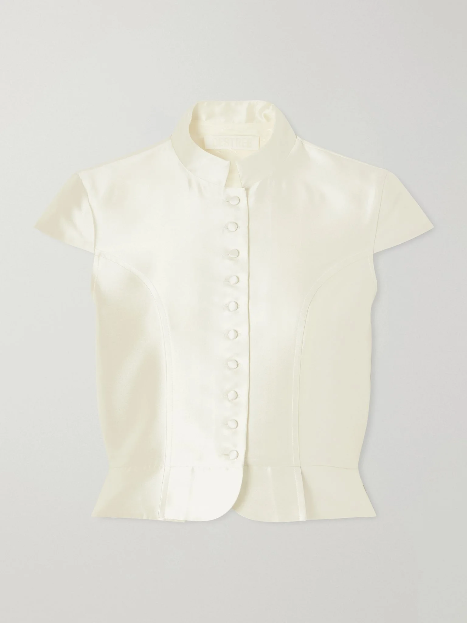 Amoako Summer satin blouse White - 1