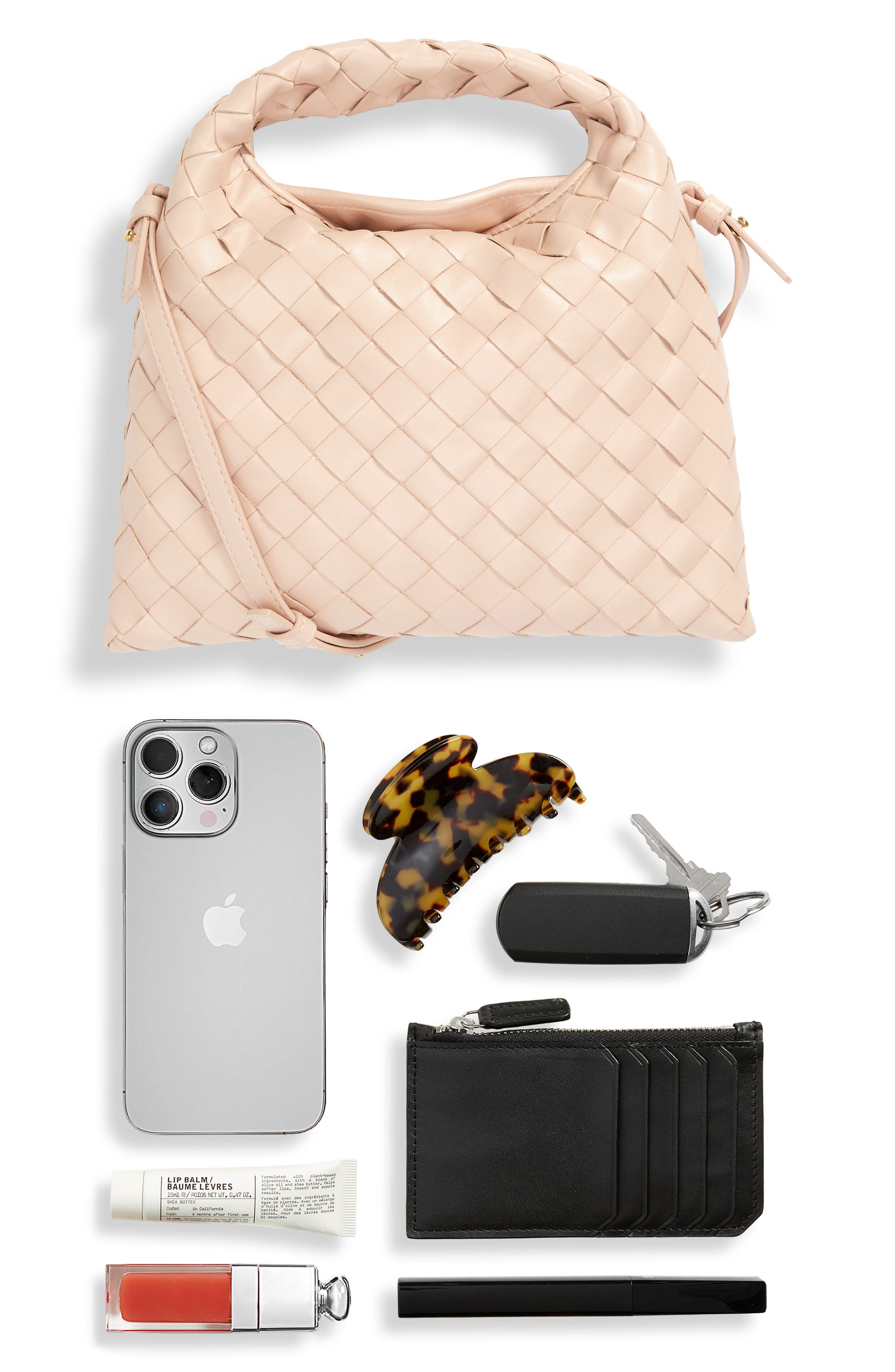 Bottega Veneta Mini Hop Intrecciato Leather Hobo Bag in Lotus/Brass at Nordstrom - 8