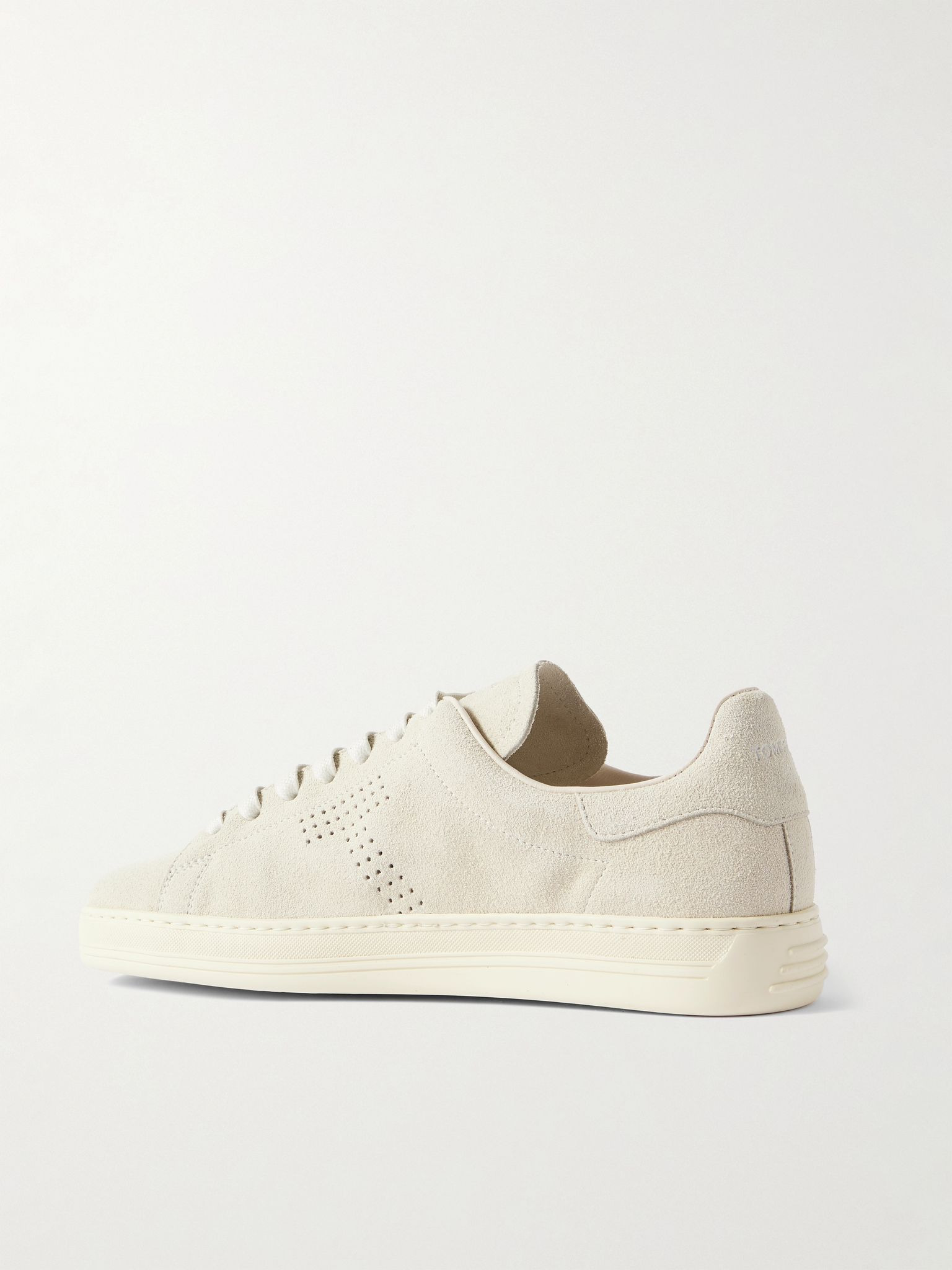 Warwick Perforated Suede Sneakers Beige - 4
