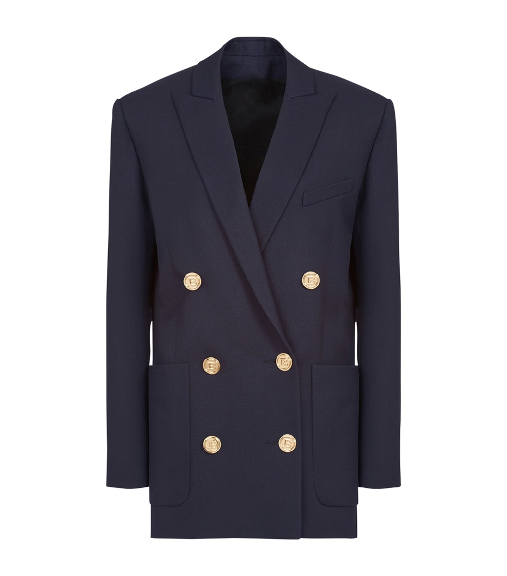 Balmain Wool Double-Breasted Boyfriend Jacket harrods REVERSIBLE