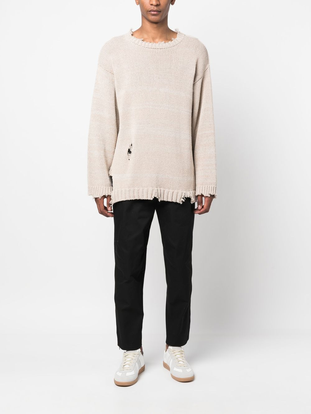 straight-leg wool-blend trousers - 2