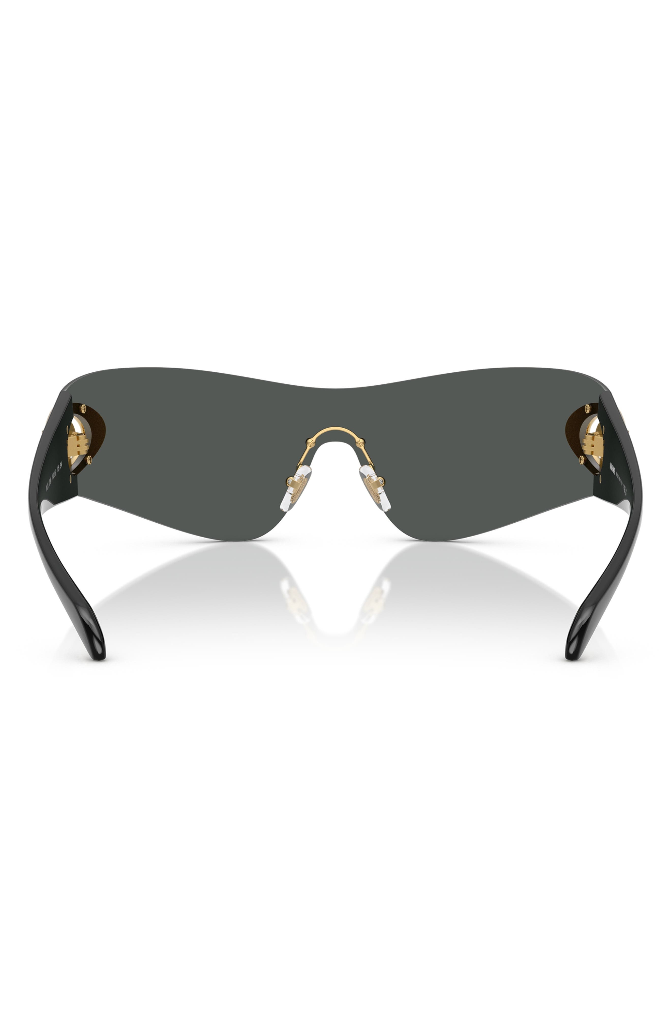 Versace 142mm Pillow Shield Sunglasses in Dark Grey at Nordstrom - 5