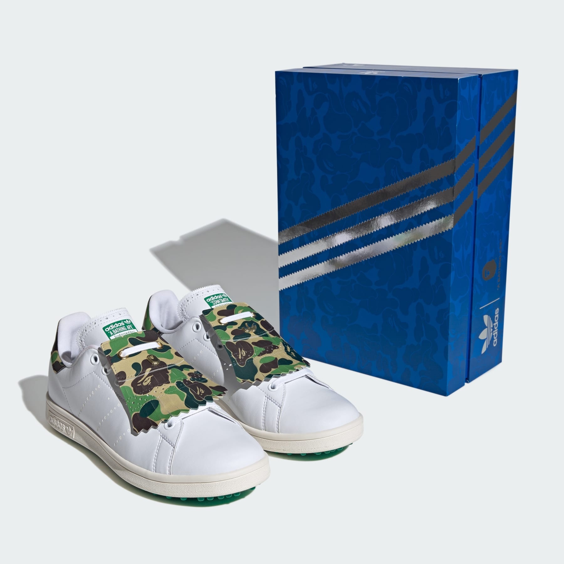 A BATHING APE®* ADIDAS STAN SMITH GOLF Adidas x A Bathing Ape Stan Smith Golf Shoes | White | FARFETCH
