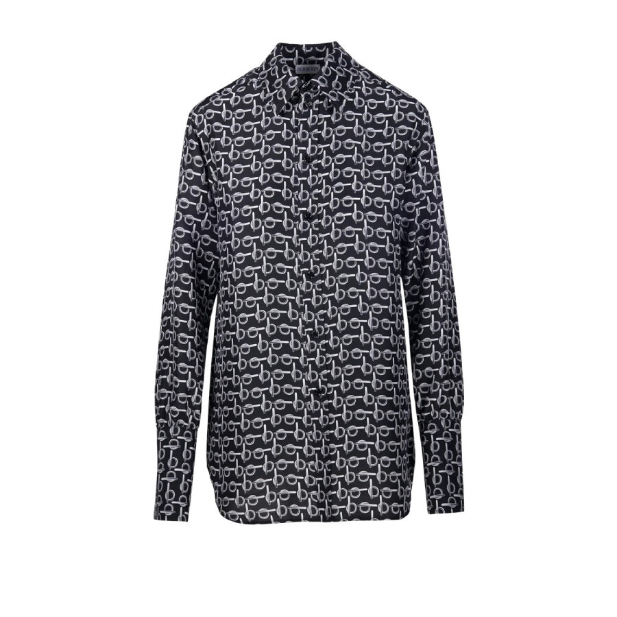 Burberry B Jacquard Classic Collar Silk Shirt - 5
