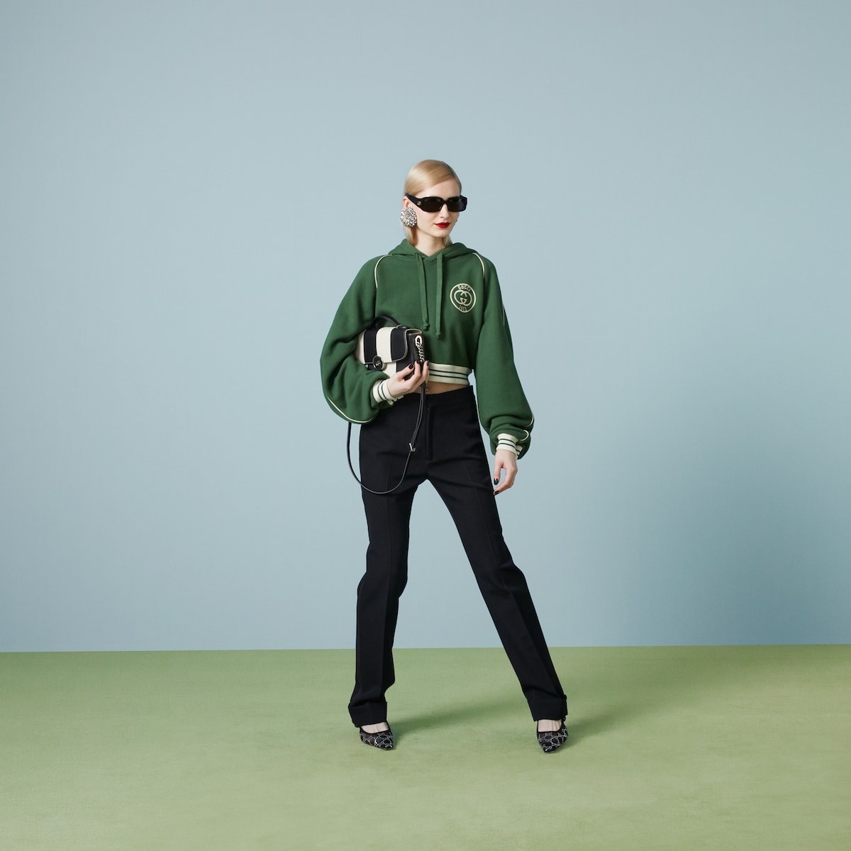 Cotton jersey hooded sweatshirt - 2