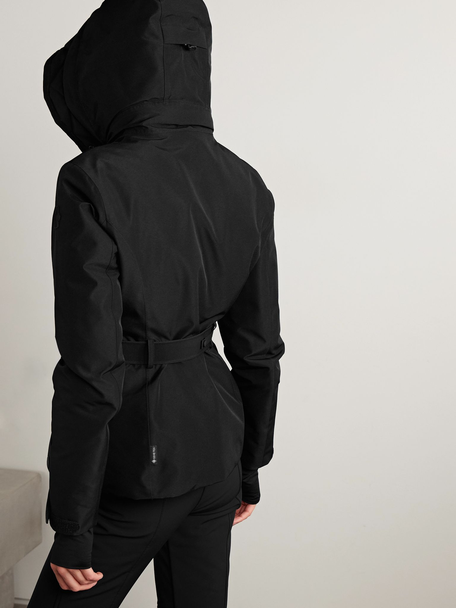 Laplance shearling-trimmed belted GORE-TEX down jacket Black - 5