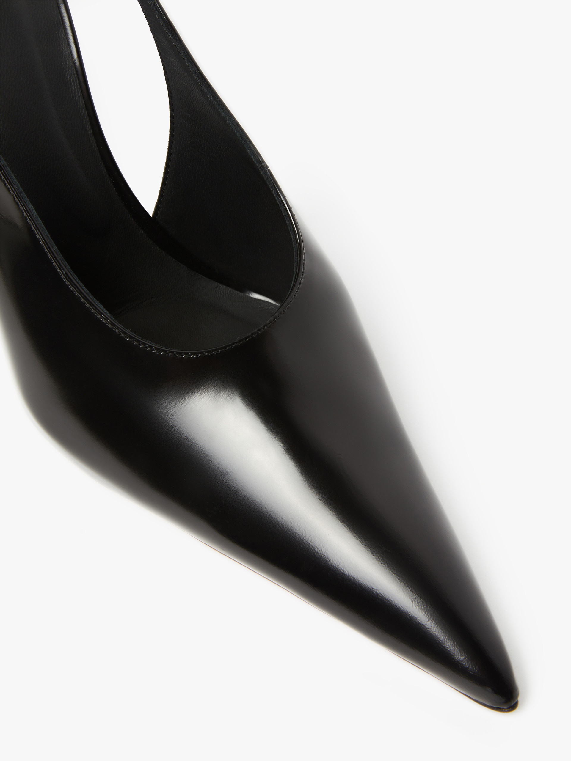 FAZIO High slingbacksin shiny calfskin with a pointed toe - 4