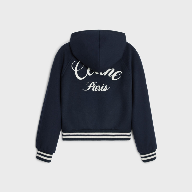CELINE Hooded Teddy jacket in double face cashmere outlook