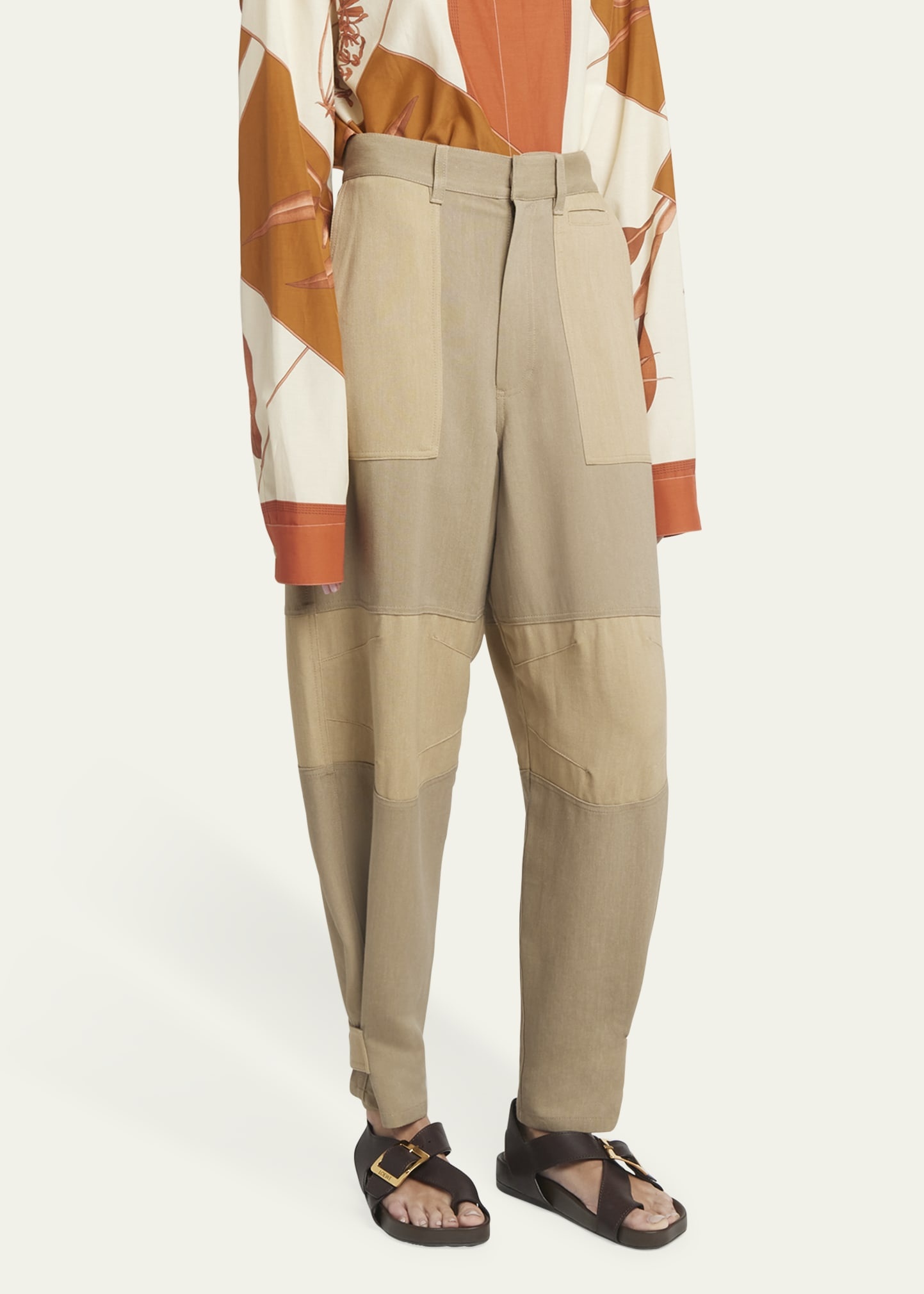 Cargo Belted Cuff Trousers - 4