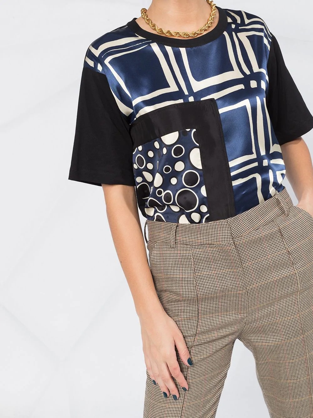 geometric print blouse - 5