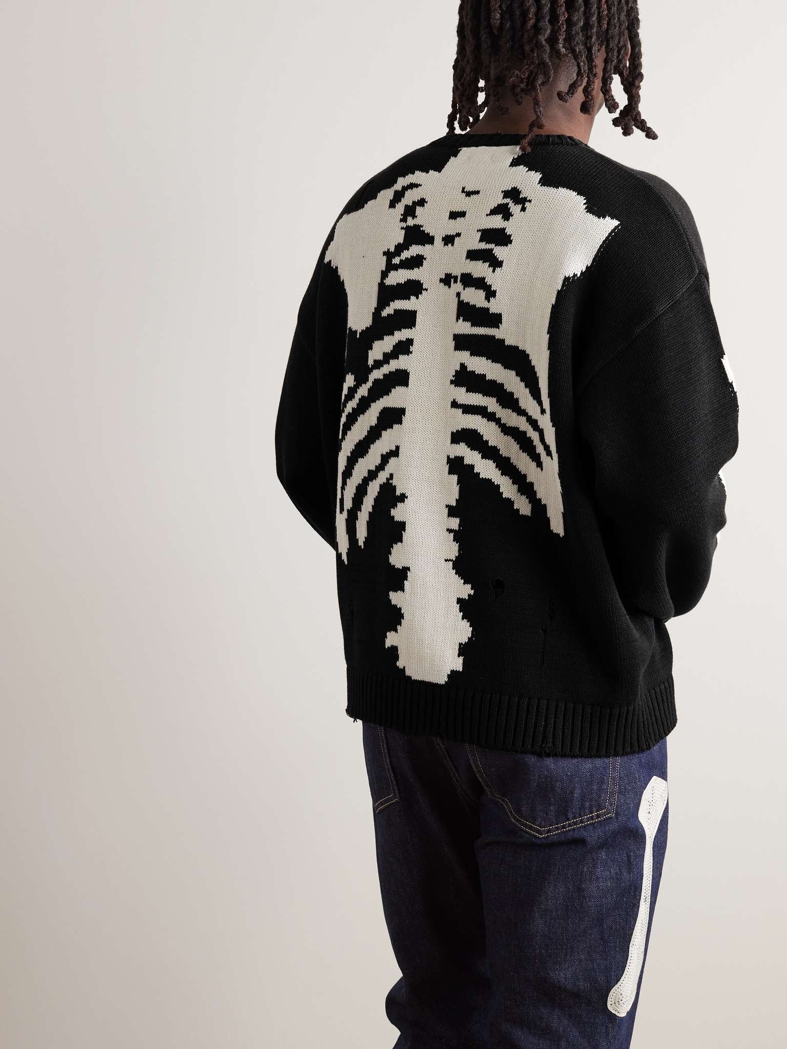 5G Distressed Intarsia Cotton-Blend Sweater - 4