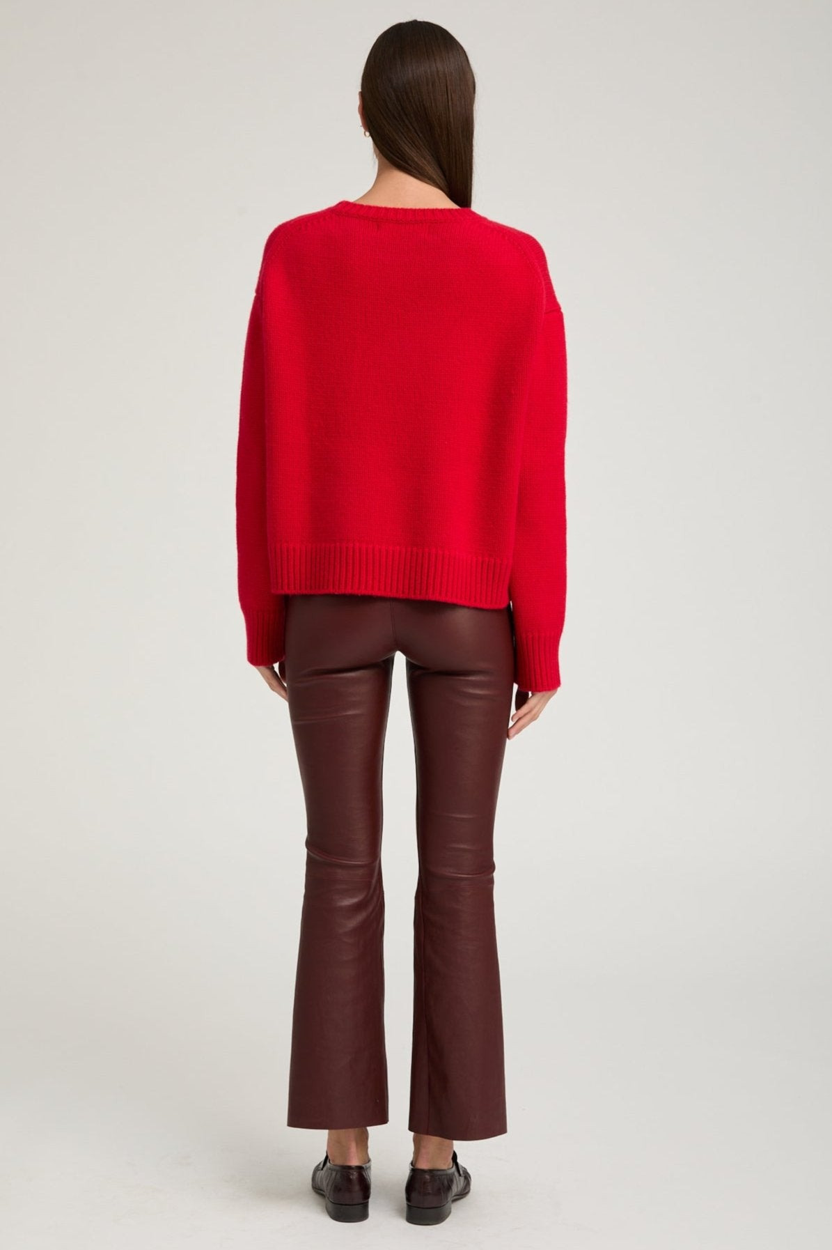 RED HEAVY CASHMERE SWEATER - 4
