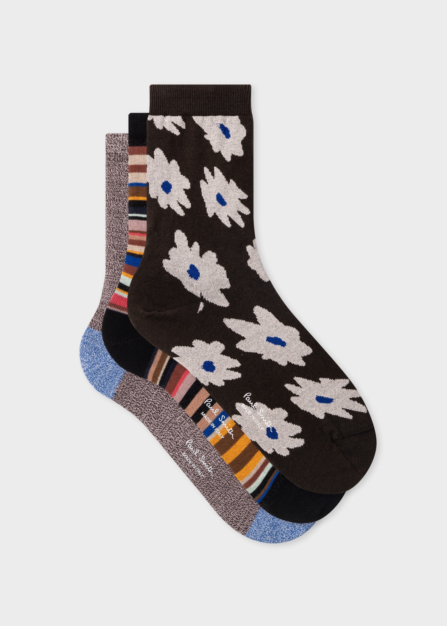 Mix Pattern Three Pack Socks 1