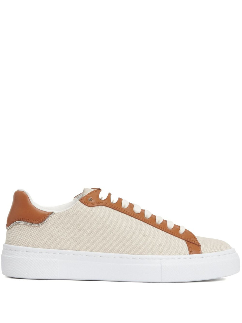 lace-up two-tone sneakers 1