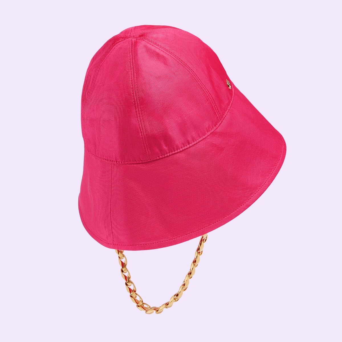 Moiré bucket hat with chain - 5