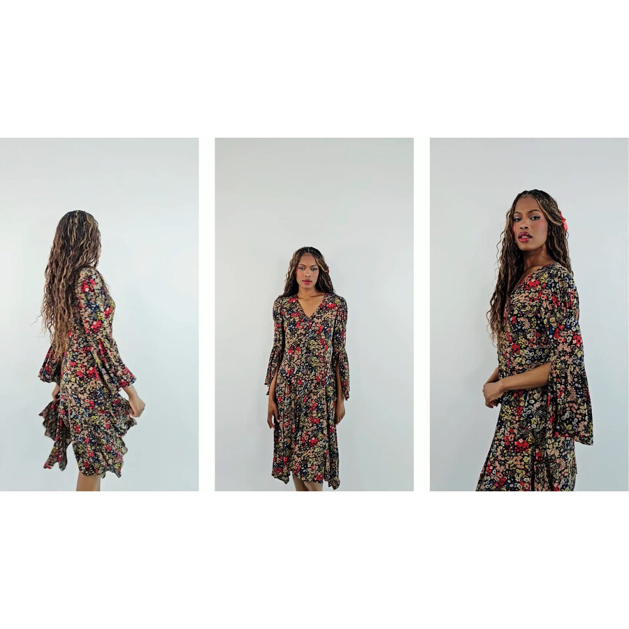 Polo Ralph Lauren - Polo Ralph Lauren Floral Pattern V-Neck Dress - 3