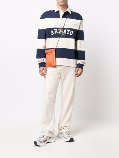 Axel Arigato striped logo-embroidered rugby shirt outlook