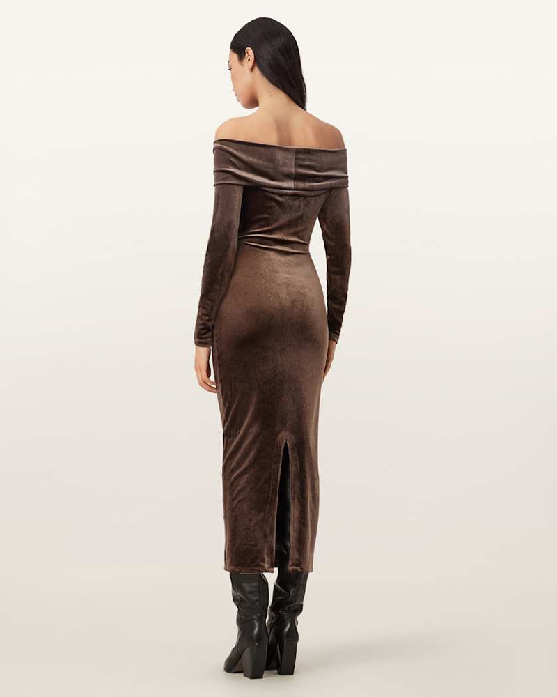DELTA VELVET MIDI DRESS 5