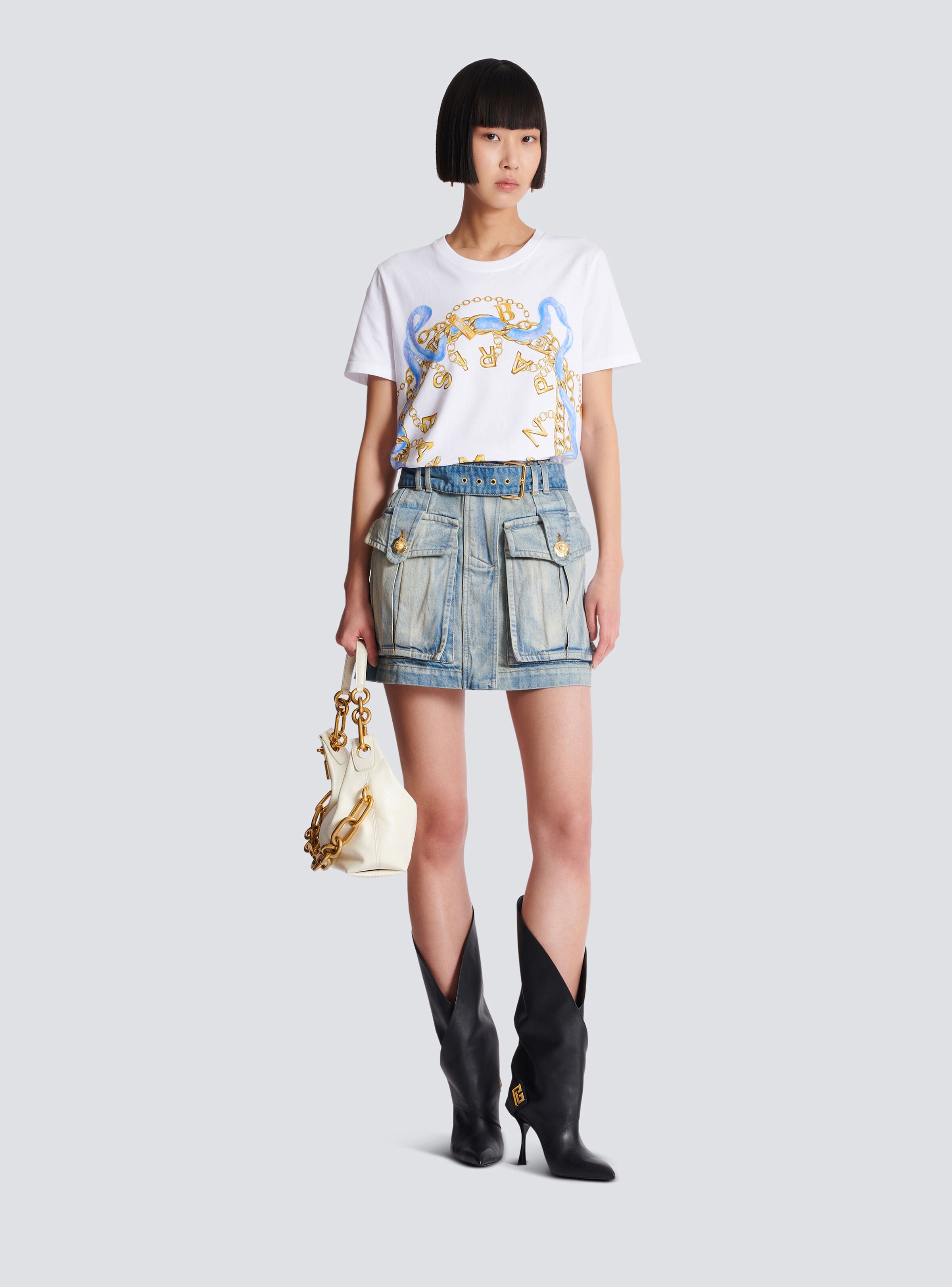 T-shirt with Balmain Paris Chain print - 2